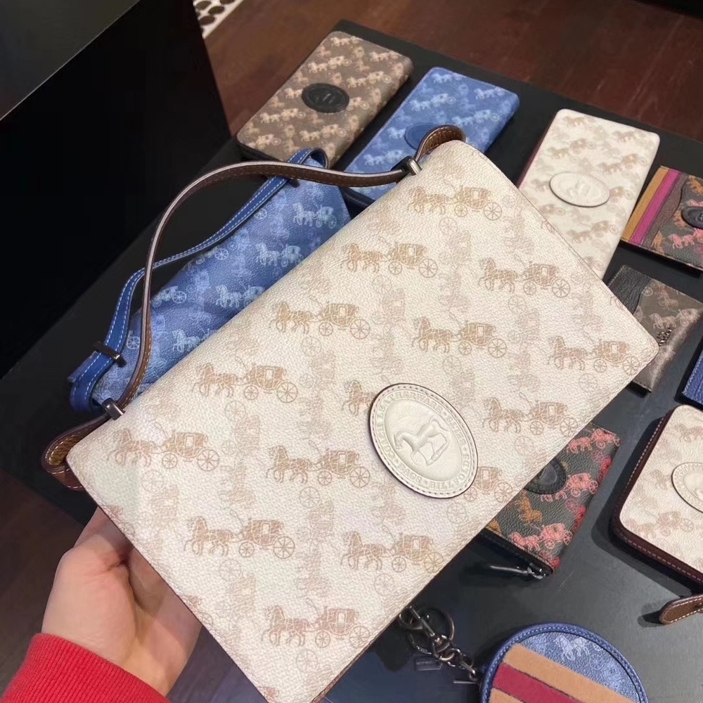 Coach Camille Tan and Cream Shoulder Bag